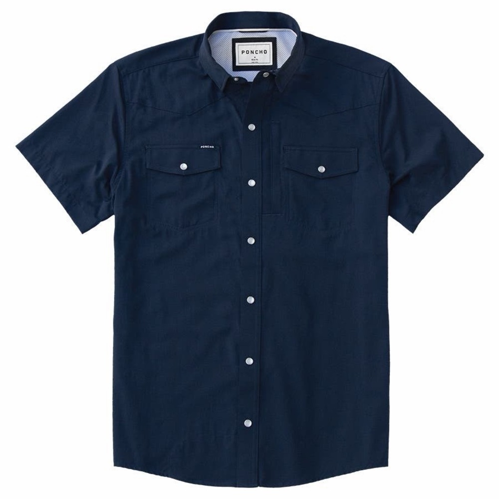 Poncho Outdoors Men's The Del Mar Short Sleeve Button Up Shirt NWT SIZE XL
